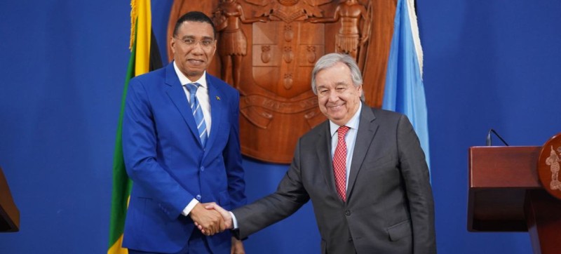 In Jamaica, Guterres pledges solidarity and outlines ‘moral, power and practical’ barriers to development